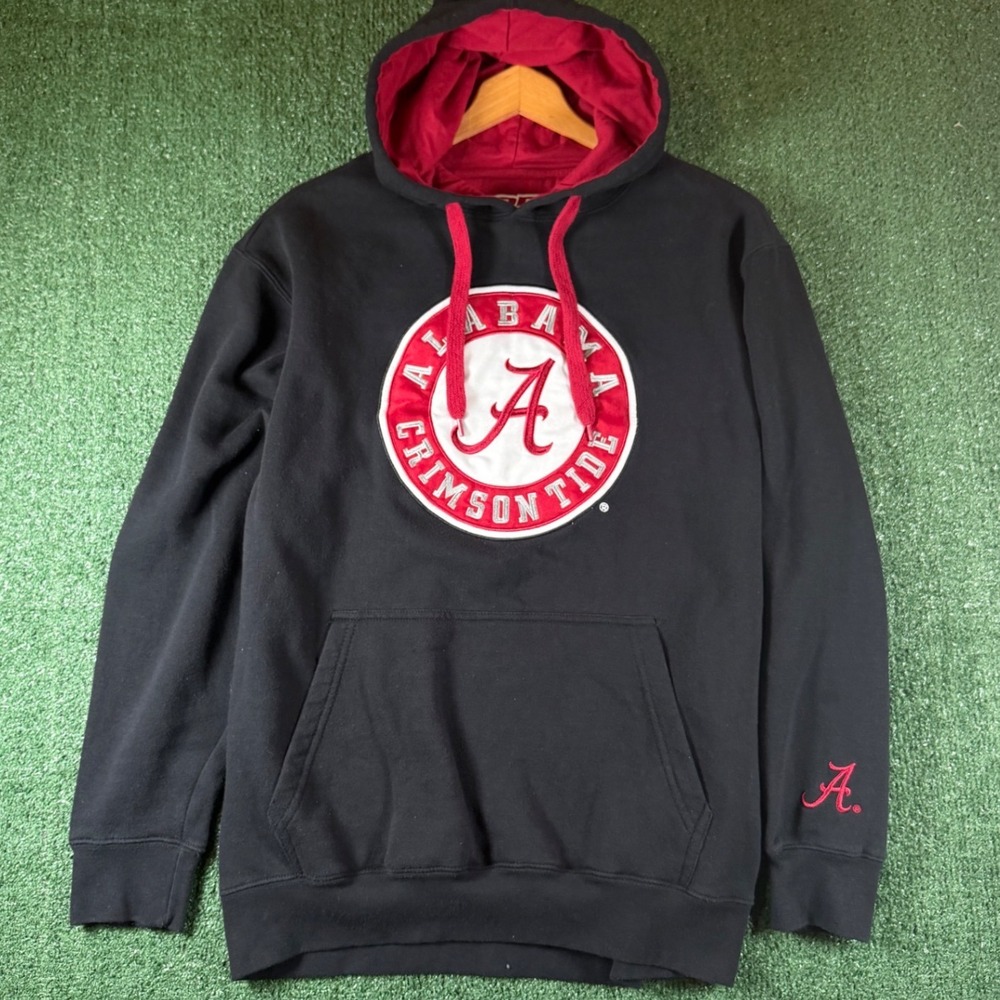 E5 Alabama Crimson Tide Hoodie Mens M Black Good NCAA Collegiate Pullover